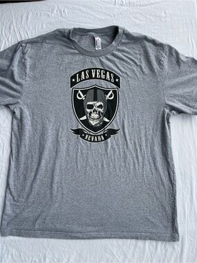 Las Vegas Nevada Skull Graphic Short Sleeve Tee - Unbranded